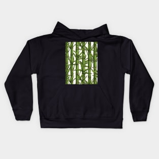 Bamboo forest on natural white Kids Hoodie